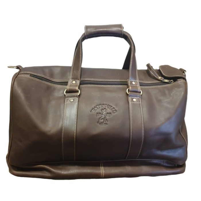 Leather holdall.